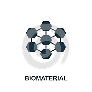 Biomaterial icon symbol. Creative sign from biotechnology icons collection. Filled flat Biomaterial icon for computer and mobile