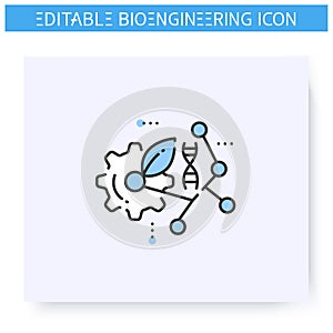 Biomaterial line icon. Editable illustration