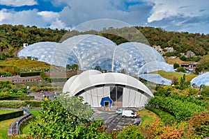 Biome`s at the Eden Project eco visitor attraction in Cornwall, England