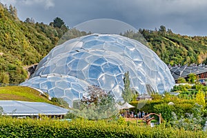 Biome`s at the Eden Project eco visitor attraction in Cornwall, England