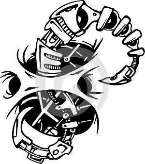 Biomechanical Designs - vector illustration