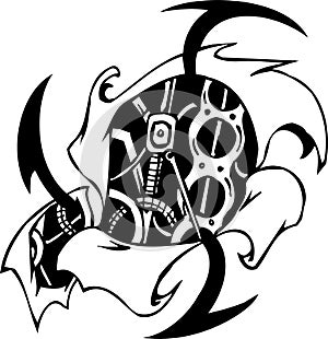 Biomechanical Designs - vector illustration