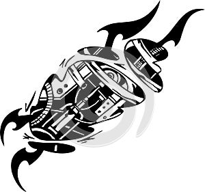 Biomechanical Designs - vector illustration