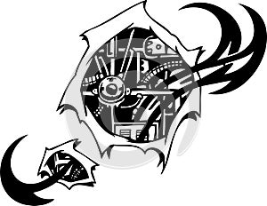 Biomechanical Designs - vector illustration