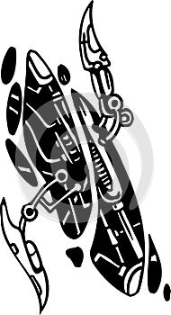 Biomechanical Designs - vector illustration