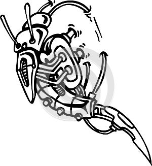 Biomechanical Designs - vector illustration