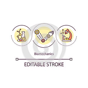 Biomechanics concept icon