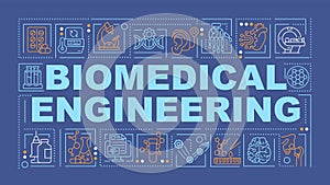 Biomedical engineering blue word concept