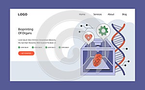 Biomedical Engineering concept. Flat vector