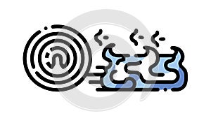 Biometric data security: fingerprint identification for digital access, vector design Generative AI