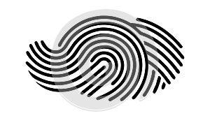 Biometric Fingerprint ID Icon for Security and Authentication, vector design Generative AI