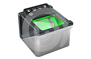 Biometric Fingerprint Reader, fingerprint scanner. 3D rendering