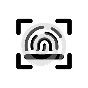 Biometric fingerprint scan icon