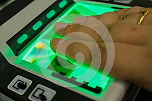 Biometric fingerprint scanner photo