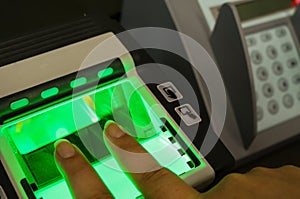 Biometric fingerprint scanner photo