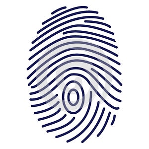 Biometric identification, dactylogram Vector Icon which can easily modify or edit