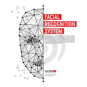 Biometric identification or Facial recognition system concept