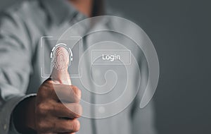 Biometric identification fingerprint scanner.