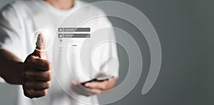 Biometric identification fingerprint scanner.