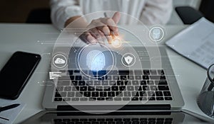 Biometric Identity Authentication and Cybersecurity Interface Latch