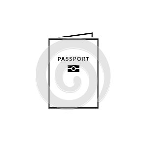 Biometric passport icon.