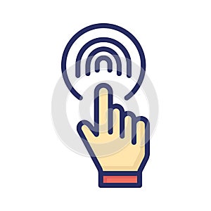 Biometric reader Isolated Vector icon which can easily modify or edit