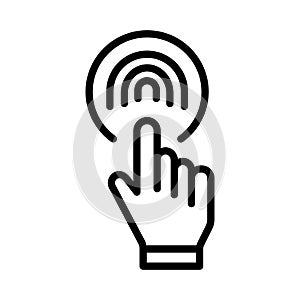 Biometric reader Isolated Vector icon which can easily modify or edit
