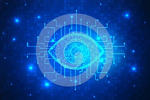 Digital eye, Security concept, cyber security Concept, Technology Concept background