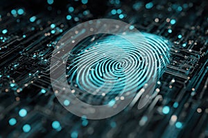 Biometric Security System Digital Fingerprint Hologram