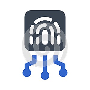 Biometric technology icon