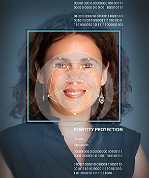 Biometrics, female photo