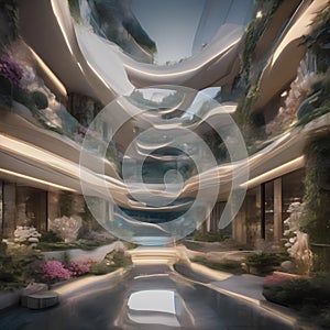 A biomimetic metropolis where architecture imitates natural forms like seashells, flowers, and insects4