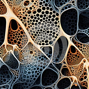 Biomimicry-inspired Database Management Background With Lace Patterns photo