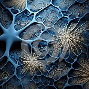 Biomimicry-inspired It Service Management Background With Lace Patterns