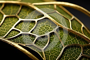 Biomorphic design tree leaf macro.