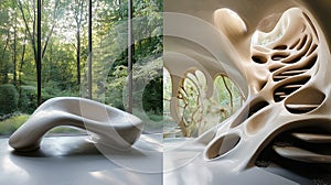 Biomorphism: blending nature with creative design.