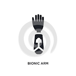 bionic arm isolated icon. simple element illustration from artificial intellegence concept icons. bionic arm editable logo sign