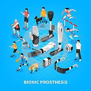 Bionic Prothesis Isometric Composition photo