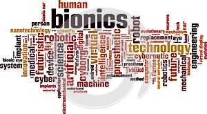 Bionics word cloud photo