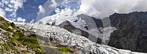 Bionnassay Glacier. Mont Blanc Alps. Mont Blanc Tramway