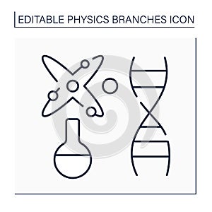 Biophysics line icon