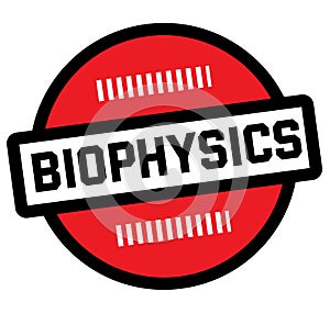 BIOPHYSICS stamp on white
