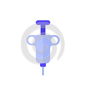 biopsy icon on white, flat vector