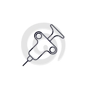 biopsy tool icon, line vector