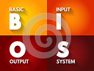 BIOS - Basic Input Output System is firmware used to provide runtime services for operating systems and programs, acronym concept