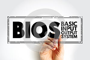 BIOS - Basic Input Output System is firmware used to provide runtime services for operating systems and programs, acronym concept