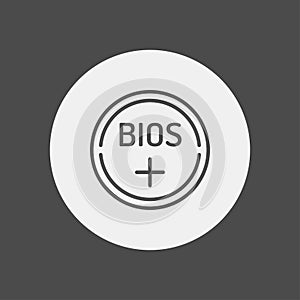 Bios battery icon sign symbol