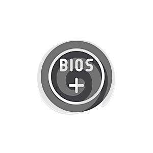 Bios battery icon vector