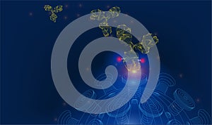 BioScience Antibody. vector illustration of an antibody, or immunoglobulin, molecule. Y-shaped molecules that bind to specific