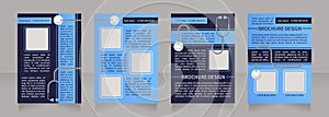 Biosensor technology promo blank brochure layout design photo